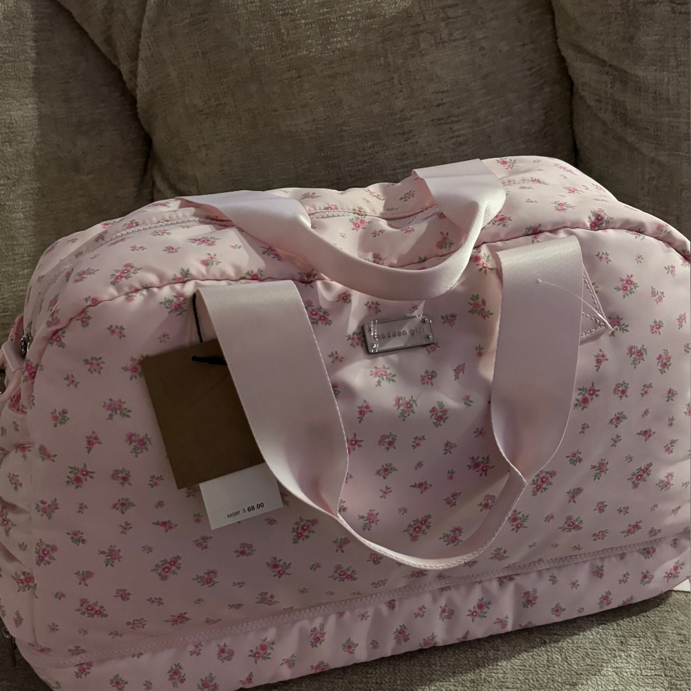 MADDEN GIRL Floral Pink Weekender Bag